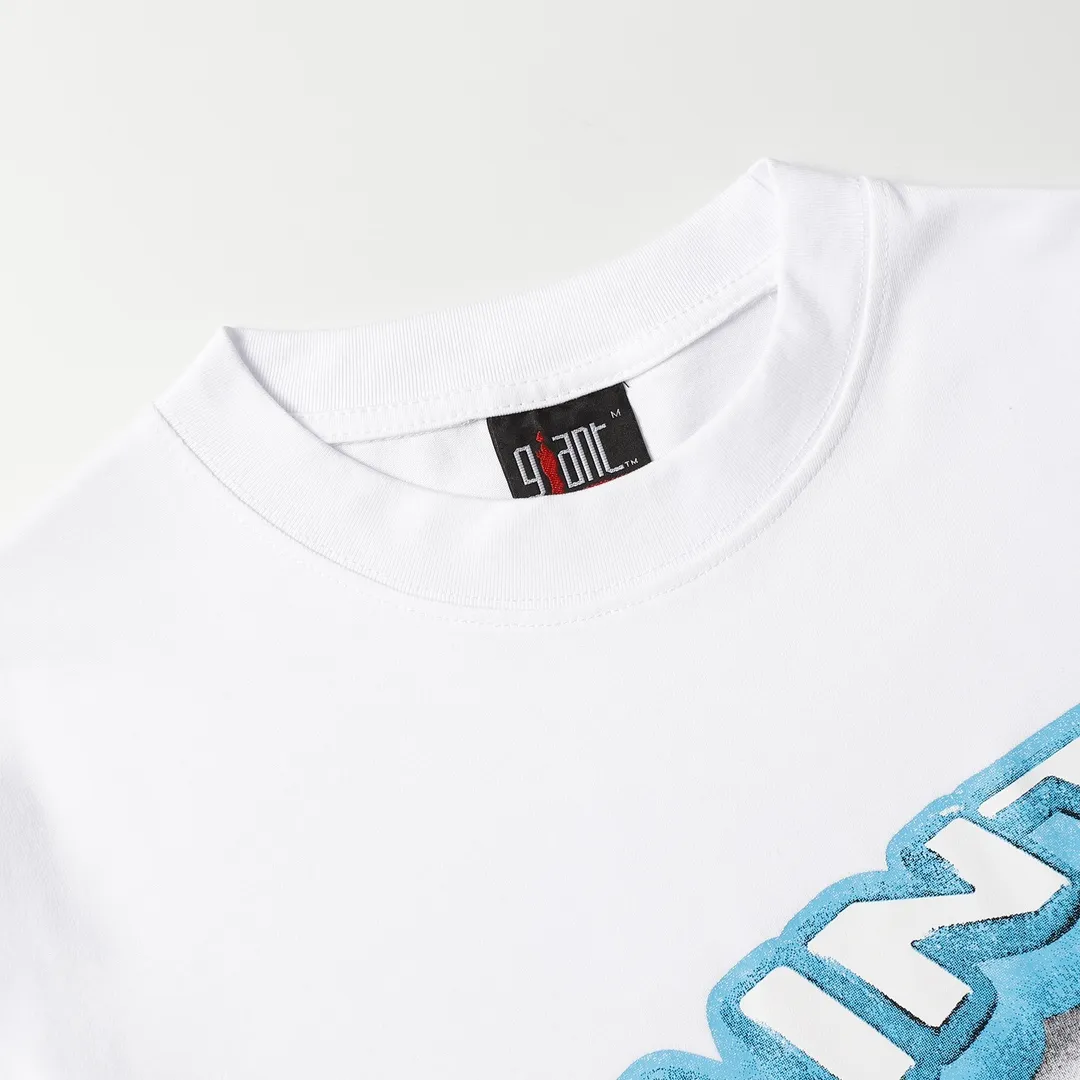 Saint Michael series craft drawing round neck short sleeves Style number: D3181P110 Color: White Size: S M L XL